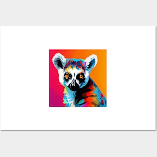 Lemur Pop Art 1 Posters and Art